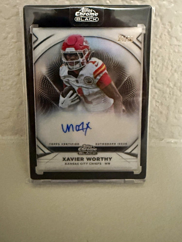 Topps Chrome Black 2025 Football Xavier Worthy Chiefs Ivory Auto #IA-XW