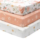 Baby Crib Sheets Girl, 3 Pack Toddler Bed Sheets for 52”x28” Standard Toddler...