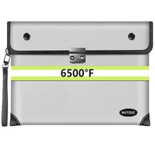 2025 Upgraded Fireproof Document Bag with Lock 6500°F Fireproof/Waterproof Mo...