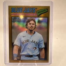 Addison Barger 20/50 - 2026 Heritage Gold Refractor Foil Blue Jays
