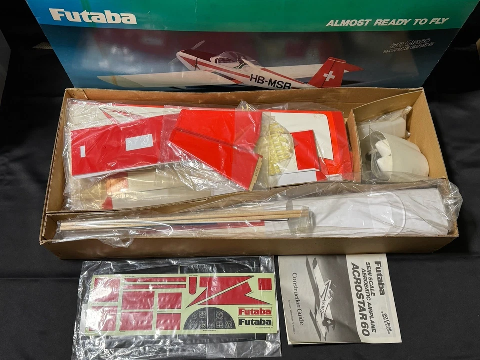 Vintage 1990 Futaba ACROSTAR 60 SEMI Scale Aerobatic Airplane EZ Made in Japan - Image 2 of 4