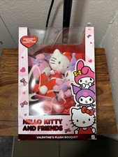 NEW Hello Kitty And Friends Valentines Plush Bouquet 3 Removable Characters 2024