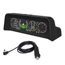 Car Inclinometer, HUD GPS Speedometer MPH KMH, Digital Level Tilt Gauge