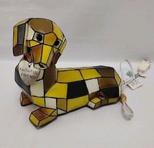Tiffany Style Faux Stained Glass Dachshund Do...