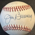 BASEBALL~SIGNED JIM BUNNING (HOF) RAWLINGS NATIONAL LEAGUE OLB BASEBALL & CUBE