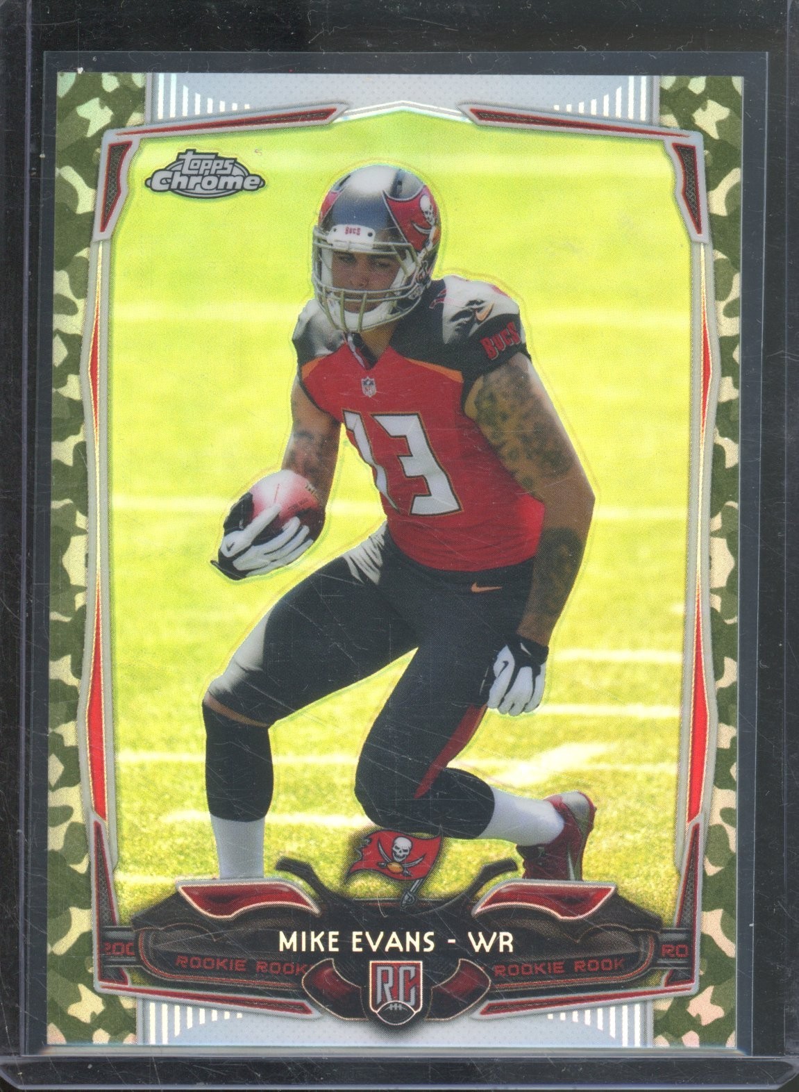 2014 Topps Chrome MIKE EVANS #185 RC Rookie Camo Refractor /499 Buccaneers