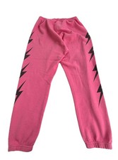 Aviator Nation Lightning Bolt Pink Sweatpants Women s Size Large