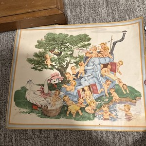  Vintage Babies Soap Swan in Shoe House  framed print 11x14