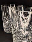 Set of 2 Waterford Lismore Double Old Fashioned Crystal Glasses VTG