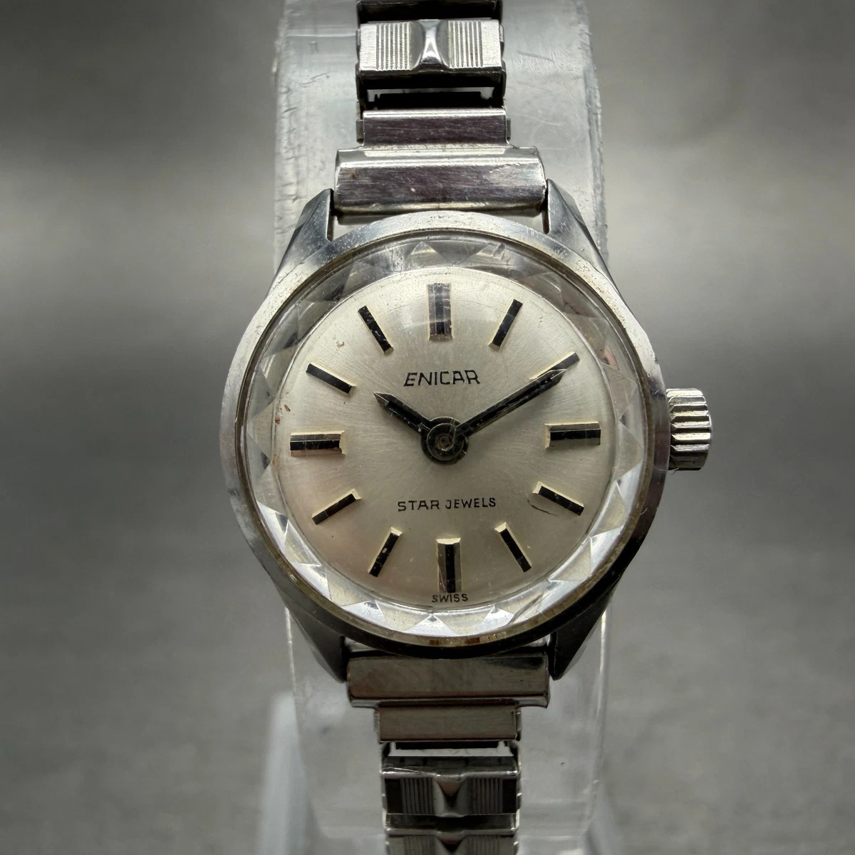 Vintage Enicar Silver Tone Textured Link Analog Manual Women Watch Enicar ladies watch | Mercari main image 4