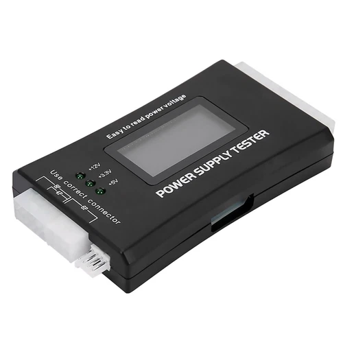 LCD Digital Power Tester LCD PC Computer 20/24 Pin 4 PSU ATX BTX ITX SATA HDD