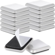 12Pcs Furniture Sliders,1.5 Inches Square Self-Adhesive Furniture Sliders Pads,