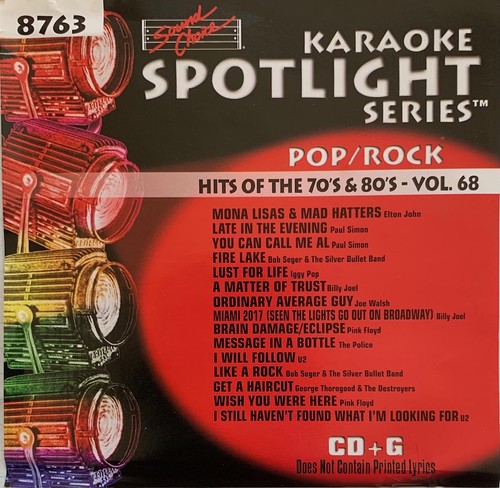 SOUND CHOICE SPOTLIGHT KARAOKE - 70'S & 80'S - V68 - SC8763 - BILLY JOEL & MORE