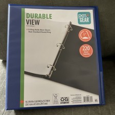 Pen Gear Durable View 1-inch, D-Ring Binder, Blue New