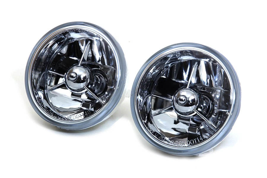 Juego de bombillas de foco H4 de 4-1/2 pulgadas para Harley Davidson Foto 2 de 4