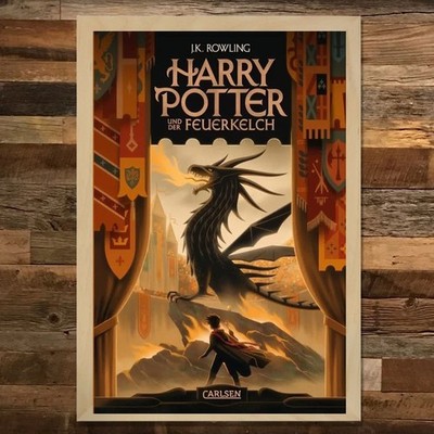 Harry Potter Feuerkelch Dragon Fantasy Movie Poster