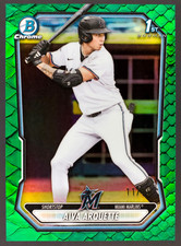 2026 Bowman Chrome 1st Aiva Arquette #BCP-40 Green Reptilian Refractor /99 (RC)