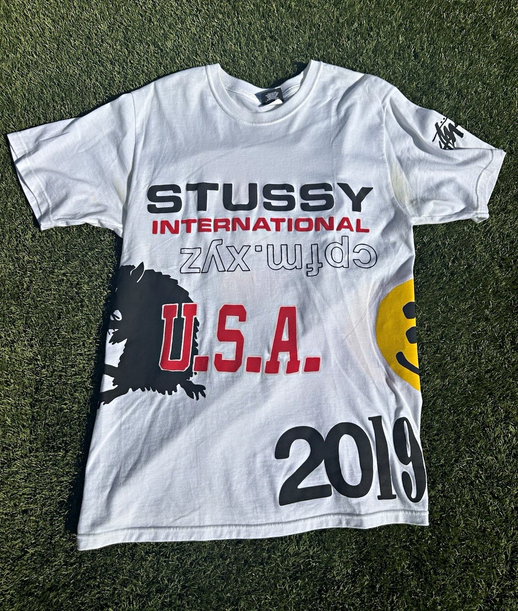 Stussy 半袖シャツ 総柄 M maid in USA Stussy 半袖シャツ 総柄 M maid