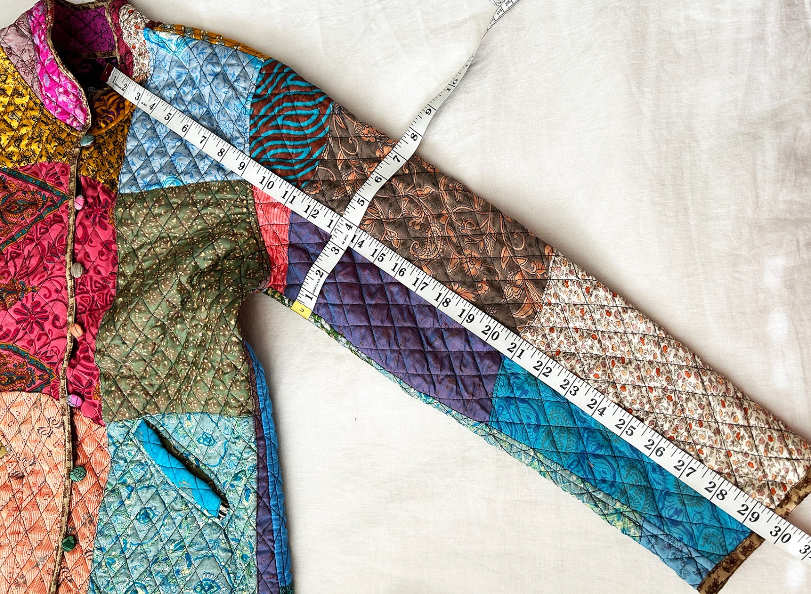 Sacred Threads Patchwork Quilted Jacket Women's S… - image 4