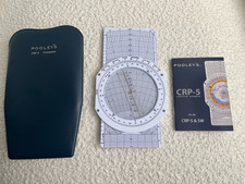 Pooleys CRP-5W Flight Computer with Wind Arm. Brand new with pouch and manual.