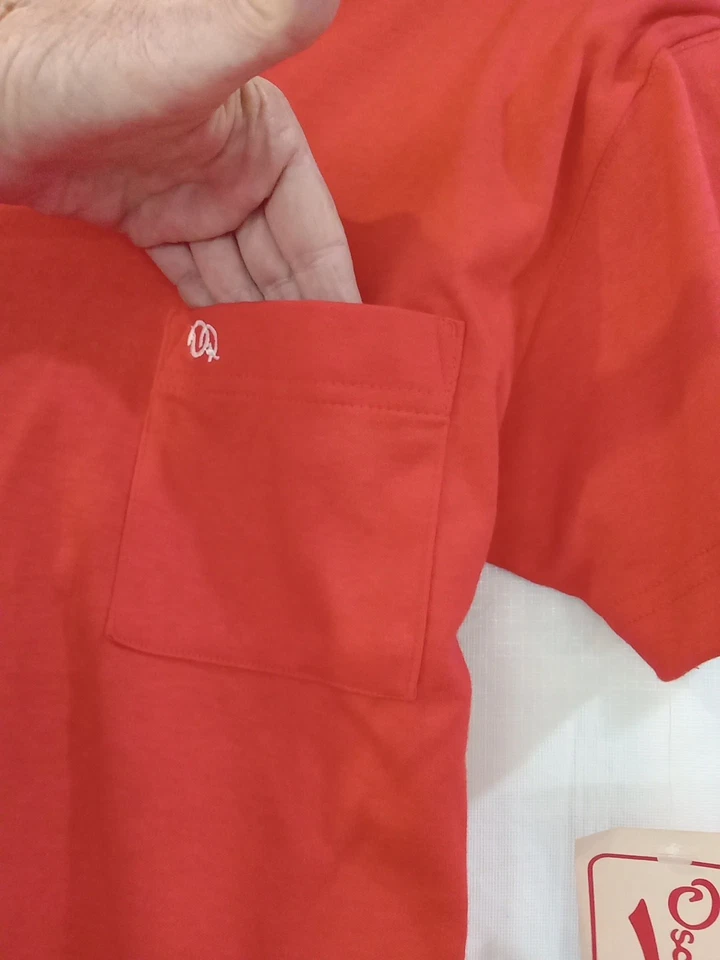 Camiseta roja Oscar De La Renta vintage años 80 mujer stock muerto hombreras  Foto 3 de 4