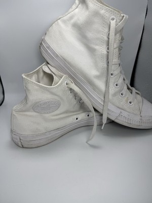 Converse Chuck Taylor All Star Hi White Canvas Sneakers Mens 11 Womens 13