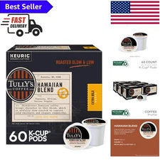 Tully's Medium Roast Hawaiian Coffee - 60 Keurig K-Cup Pods, Kosher Certified