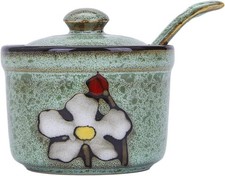 Retro Hand Painted Flower Ceric Round Sr Bowls Spice