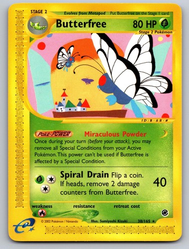 Butterfree 38/165 Rare Expedition Base Set Pokemon Near Mint