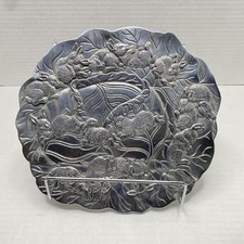 Vintage 1990 Arthur Court 8" Bunny Rabbit Aluminum Trivet or Wall Hanging