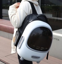 Portable Cat Backpack Carrier with Transparent Dome, Pet Travel Bag
