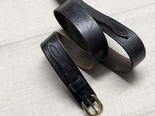 vintage WESTERN cowhide leather 36 buckle belt RANGER black handcrafted