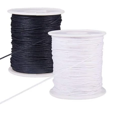 200 Yards 1mm Waxed Cotton Thread Cords Jewelry Thread Beading String Spool