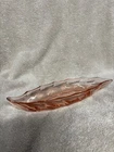 Heisey Twist Pattern Celery Dish Flamingo Pink Depression Glass