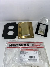 Wiremold 828GFITC Brass receptacle cover plate for floor box