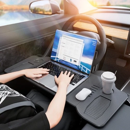 Multifunctional Tray Food Desk Foldable Car Office Table  For Tesla Model 3/Y
