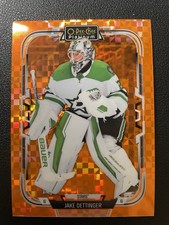 25-26 OPC Platinum Hockey Orange Checkers #196 Jake Oettinger /25