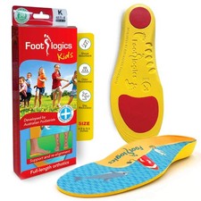 Footlogics Fun Orthotic Shoe Insoles with Arch Support for Children s Heel Pa...