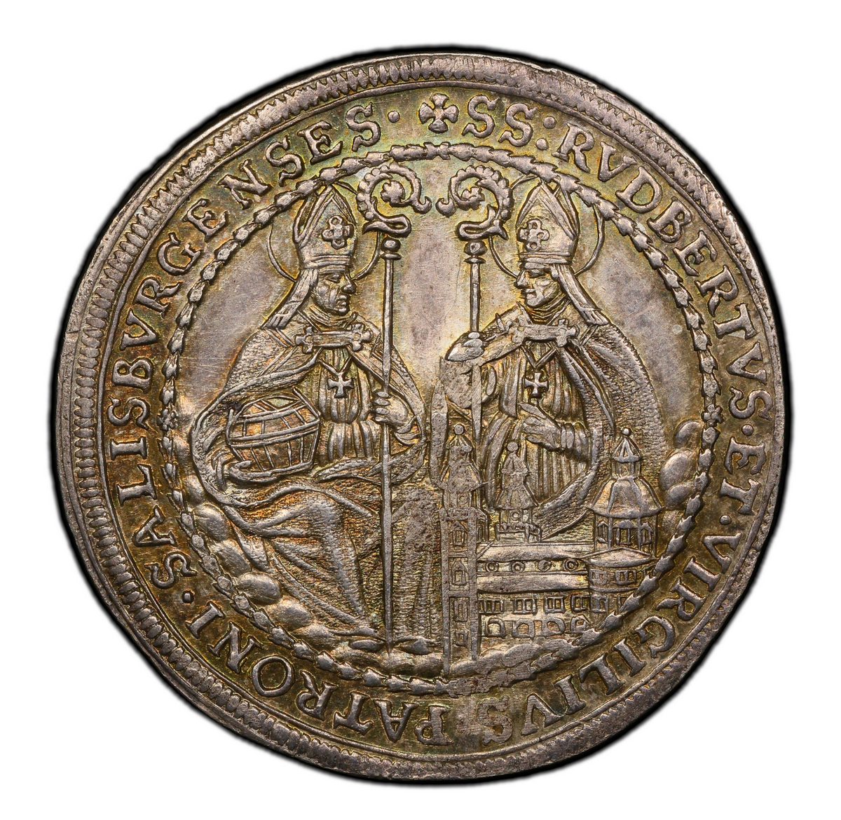 1694 Austria Salzburg Johann Ernst Beautiful Silver ½ Thaler Coin