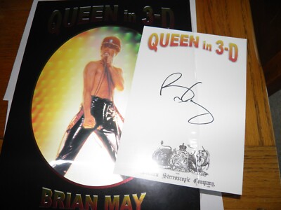 Brian May Queen HANDSIGNIERT - Queen in 3D SIGNIERT Buch Boxset NEUWERTIG