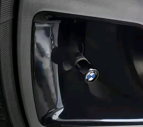 Ventilkappe Alu Abdeckung für BMW Auto Rad Felge Reifen Schwarz - Picture 2 of 2