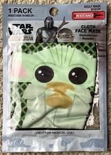 Disney Parks Star Wars Mandalorian The Child Baby Yoda Face Mask Adult Large NEW