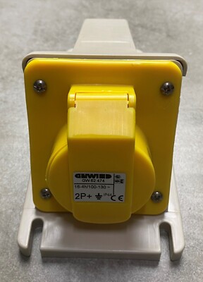 GEWISS GW62474 90 Degree SURFACE Socket Outlet, IP44, 2P + E, 16A, 100-130V
