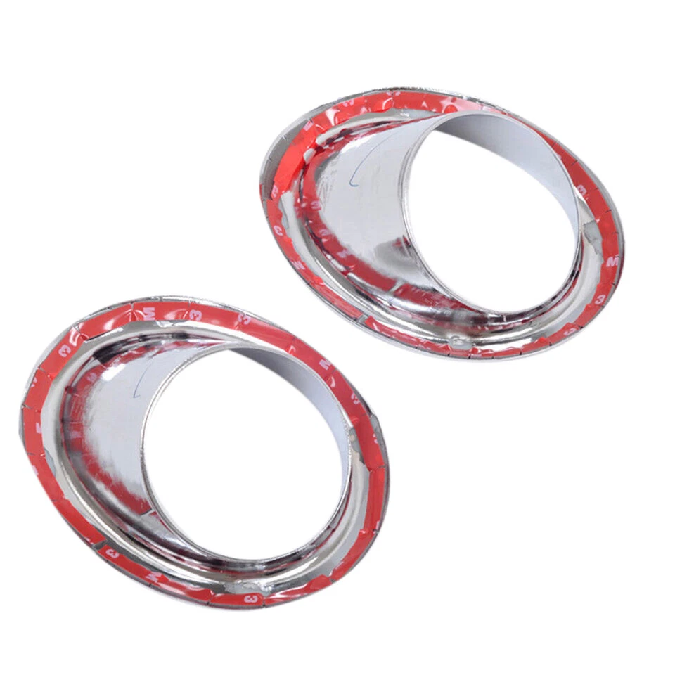 Cubierta de luz antiniebla para parachoques delantero 2 piezas marco cromado para Nissan X-Trail 2012 2013 Foto 3 de 4