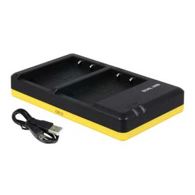 Dual Schnell Ladegerät für Olympus BLS5 PEN E-PL2 E-PL3 inkl. Micro USB Kabel