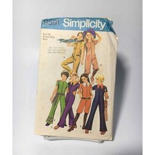 Jumpsuit Playsuit Girls size 10 S9591 Vintage 70s CUT Sewing Pattern Retro