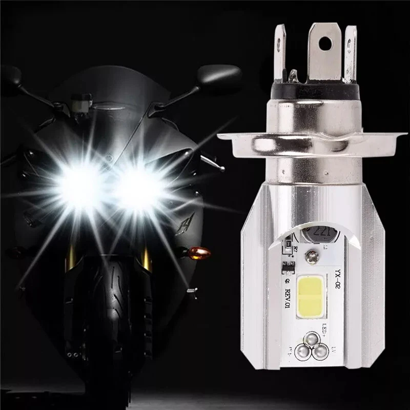 Super Hell Headlight Bulb LED Motorcycle 1x H4 BA20D DC 6V-14V 12W - Image 2 of 4