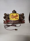 Vintage lighted STROH'S Beer Lion Theme Sign FOR BEER LOVERS  17"-WORKING