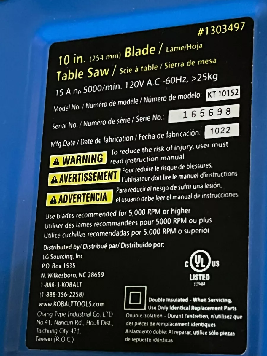 Kobalt table saw parts deals