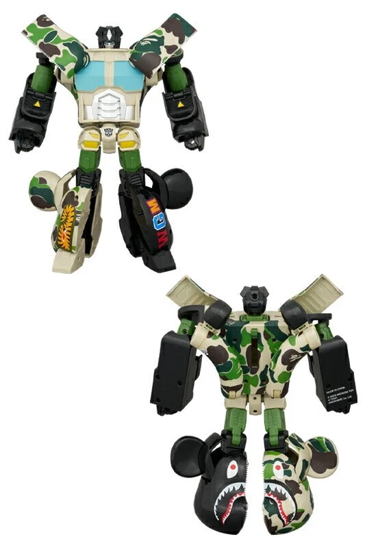 MEDICOM TOY BE@RBRICK × TRANSFORMERS OPTIMUS PRIME BAPE CAMO SHARK